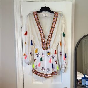 Colorful Embroidered Women's Top